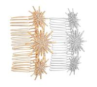 Hemobllo 2pièces Lot de Peignes à Cheveux avec Strass Scintillants Barrettes Latérales Décoratives Accessoires pour Coiffure de Mariage et Cheveux Longs