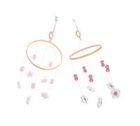 Hemobllo 2pièces Mobile De Berceau Fleuri Pompons Pour Décoration De Plafond Accessoire De Chambre Garçon Fille Fille Fait Main Pour Lit Garçon