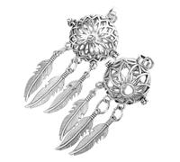 Hemobllo 2pièces Pendentif Attrape-rêve Ouvert Alliage Distributeur Aromathérapie Mobile Charms Diy Avec Perles De Parfum Pour Bijoux Créatifs