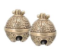 Hemobllo 2pièces Pendentif Cloches Métal Vintage Petite Cloche Ornementale Artisanat Suspendues Décorations De Porte-clés