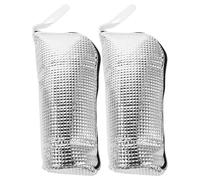 Hemobllo 2pièces Pochette Isotherme pour Biberon Aluminium et Peluche Compacte de Transport pour Voyages, Poussette et Usage Quotidien