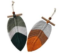 Hemobllo 2Pièces Tenture Murale Macramé de Décorations Tissées pour Chambre Cuisine Art Mural Élégant