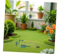 Hemobllo 3 Ensembles Scale Dollhouse Accessories Kit with Shovel Rake Hoe for Children Gardening Play and DIY Decoration