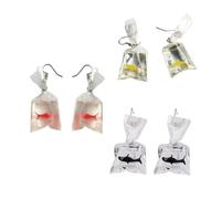 Hemobllo 3 Paires Boucles Oreilles Femme Fantaisie Décoratives Eau Transparentes Originales Style Requin Coloris Aléatoire Couleur Aléatoire