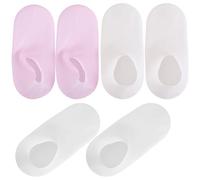 Hemobllo 3 paires Chaussettes Gel Hydratantes Silicone pour Très Secs et Abîmés Masque Anti-craquelures Protège Talons pour Soins Spa et Usage à Domicile