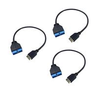 Hemobllo 3 Pièces 20 Rallonge Électrique Sauteuse Câble D'extension 20 Broches Câble D'extension D'en-tête Câble D'extension De La Carte Mère USB Panneau Avant