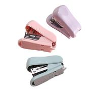 Hemobllo 3 pièces Agrafeuse Manuelle Portable Colorées Petite Agrafeuse de Bureau Abs et Compacte et Pratique pour École Maison et Bureau