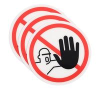 Hemobllo 3 pièces Autocollants de Sécurité Signalétique Interdiction de Toucher Avertissement Mains Dangereuses Stickers Muraux Résistants pour Protection Équipements Sensibles