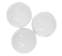Hemobllo 3 Pièces Balles de Golf D'entraînement à Double Couche en Caoutchouc Synthétique pour Hommes et Femmes, Trajectoire Précise et Meilleure Frappe, pour Practice et Jardin
