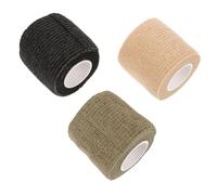 Hemobllo 3 Pièces Bandage Élastique Camouflage Auto Adhésif de Noir Kaki Vert pour Poignet Cheville et Genou Support Respirant et Confortable