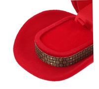 Hemobllo 3 Pièces Boîte Bijoux Chapeau Cowboy Vintage Coffret Bague Western Organisateur Original pour Mariage Fiançailles et Saint-valentin