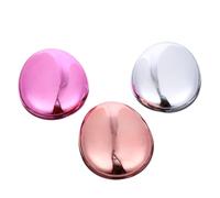 Hemobllo 3 Pièces Boîte de Lentilles de Contact Portable en Abs, Forme Œuf | Deux Compartiments, Solution de Soin Incluse, Pince et Bâtonnet, Miroir Compact pour Paquet ou Portefeuille