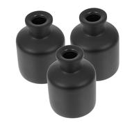 Hemobllo 3 pièces Bouteilles Décoratives Noires Mate pour Parfum Intérieur Diffuseur Réutilisable pour Maison et Bureau