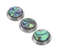 Hemobllo 3 Pièces Boutons de Piston pour Trompette, Petits Poussoirs Ronds | Finition Nacre Abalone Brillante, Montage Stable, Toucher Confortable, Pièces de Rechange pour Remise en État