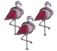 Hemobllo 3 pièces Broche Flamant Lot de Pins Élégants pour Manteau Robe et Écharpe Anniversaire et Fête des Mères