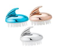 Hemobllo 3 pièces Brosse Massage Cuir Chevelu Silicone pour Démangeaisons et Pellicules Nettoyage Du Cuir Chevelu Brosse Shampooing Douce pour Cheveux Épais et Bouclés Soin Relaxant et