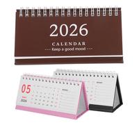 Hemobllo 3 Pièces Calendrier de Bureau Mini Calendrier à Spirale pour Organisation et Décoration de Bureau à et Scolaire
