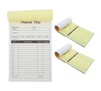 Hemobllo 3 Pièces Carnet de Bons de Commande, Livret de Bons de Commande Duplicata, 8,3x5,5 Po, Papier, 3 Livres/paquet, Support Carton, pour Bureaux et Restaurants, Agents de Terrain
