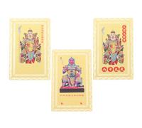 Hemobllo 3 pièces Cartes Tai Sui pour Année Du Cheval Amulettes de Protection Traditionnelles Cartes de Bénédiction Succès et Feng Shui pour Paix et Prospérité