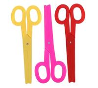 Hemobllo 3 pièces Ciseaux Géants Plastique pour Déguisement Clown Halloween Accessoire de Scène Réaliste et Rouge Jaune