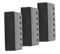 Hemobllo 3 Pièces Couvercle Métallique de Micros Humbucker 50mm pour | Lot, Finition Métal Noire, Réduit les Interférences et Protège les Surfaces