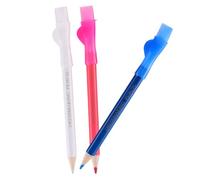 Hemobllo 3 pièces Craies de Couture Ergonomiques avec Brosse Marqueurs de Tissu Sans Tache pour Couture et Atelier de Tailleur Crayons de Tissu Colorés pour Marquage et Découpe Facile