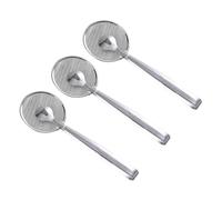 Hemobllo 3 pièces Cuillère Passoire Inox avec Clip Écumoire Friture Acier Inoxydable avec Tamis Mailles Fines Ustensile Cuisine Multifonction pour Égoutter et Saisir Aliments Lot
