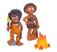 Hemobllo 3 Pièces Décor Campement Miniature Résine Accessoires pour Jardin Figurines Primitives pour Maison de Poupée et Diorama