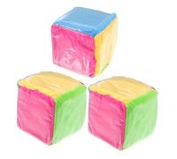 Hemobllo 3 Pièces Dés Géants Educatifs avec Poches Transparentes pour Cartes Cubes Souples Colorés pour Jeux Enseignement et Activités Familiales Développement Mathématique et Interaction