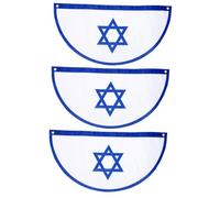 Hemobllo 3 Pièces Drapeau Israël Décoratif pour Jardin Drapeau National Extérieur avec Impression Claire et Résistante Aux Intempéries pour Décoration de Fête et Maison