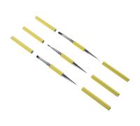 Hemobllo 3 Pièces Dual Tip Nail Art Brushes Set Soft Manicure Pens For Precise Detailing Sculpting Professional Salon Tools For Nail Art Design