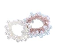 Hemobllo 3 Pièces Élastiques Extensibles avec Faux Perles Accessoires Décoratifs pour Queue de Cheval pour Cheveux Fins et Épais