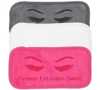 Hemobllo 3 pièces Eyelash Extension Forehead Pads Set Ergonomic Soft Cloth Headbands For Comfortable Lash Grafting In Grey