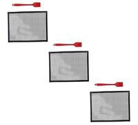 Hemobllo 3 Pièces Grillage Antiadhésif Réutilisable pour Barbecue à Huile pour Viandes Pizzas à Chaleur Jusqu à Compatible Types de Grills