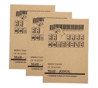 Hemobllo 3 pièces Guide Initiation Au Mahjong avec Règles Détaillées et Instructions pour Débutants Apprentissage Facile et Portable Mahjong Chinois