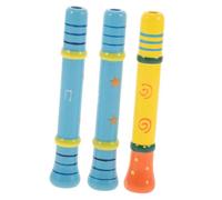 Hemobllo 3 pièces Jouets à Sifflet Bois pour Garçon Fille Instruments Musicaux Colorés Jouets Éveil Sonores pour Développement Cognitif Cadeau Anniversaire et Vacances Couleur Aléatoire