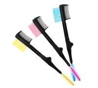 Hemobllo 3 pièces Kit Recourbe Cils et Brosse Sourcils Double Tête Pliable Portable pour Maquillage Jaune Orange Bleu