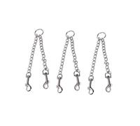 Hemobllo 3 pièces Laisse Double pour Chien Chaîne Métallique Résistante Laisse Traction Chien avec Boucle Rotative Confortable et Ajustable pour Promenade des Animaux Set