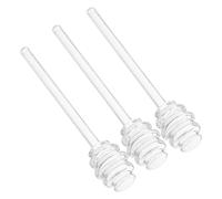Hemobllo 3 pièces Lot de Bâtonnets Verre pour Miel Agitateur à Spirale Solide pour Confiture et Boissons Cuillères Simples pour Mélanger Le Sirop Miel Réutilisable