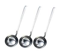 Hemobllo 3 pièces Lot de Inox Épaisseur avec Manche Long Ergonomique Cuillères à Soupe et Sauce pour et Restauration Professionnelle