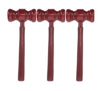 Hemobllo 3 pièces Marteau de Juge Bois Naturel de Rôle Solide pour Garçon Fille Garçons et Filles Costume Juge Halloween