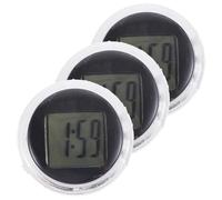 Hemobllo 3 pièces Mini Horloge Numérique Étanche pour Moto et Voiture Montre Adhésive Compacte avec Affichage et Précis Accessoires Auto Pratiques
