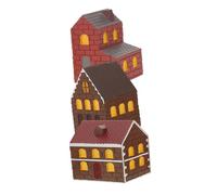 Hemobllo 3 Pièces Miniature Garden House Kit Japanese Style Mini Cottage Dollhouse for Fairy Garden Accessories Resin Micro Landscape Figurines for Desktop and Xmas Decor