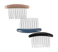 Hemobllo 3 pièces Peignes Cheveux Latéraux Coréens Accessoires Coiffure Minimalistes pour Femmes et Filles Clips Sans Trace pour Frange Arrière Tête et Mèches Design Chic et Noir Kaki Bleu