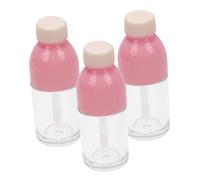 Hemobllo 3 pièces Petites Bouteilles de Brillant à Lèvres Vide Tubes Gloss Portables pour Femme Contenants Durables et Légers pour Huile et Liquide Lèvres Rose