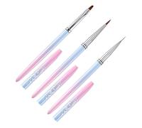 Hemobllo 3 pièces Pinceaux Nail Art Manucure Outil DIY Élégant pour Dessin Fin Pinceaux Précis pour Salon et Usage Domestique