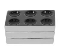 Hemobllo 3 Pièces Plaque de Réaction en Porcelaine Noire 6 Puits Résistante Haute Température pour Analyse Chimique et Recherche Médicale Design Simple et Moderne