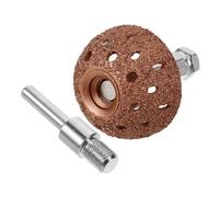 Hemobllo 3 pièces Roue de Polissage pour Réparation Pneus Acier Tungstène Tête Meulage Bol Type avec Tige Kit pour Meuleuse Pneumatique et Camion Semi Remorque