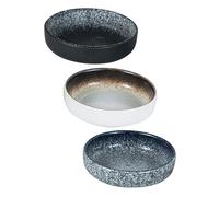 Hemobllo 3 pièces Set de Coupelles à Sauce Céramique Japonaise Bols à Trempette pour Soja Huile et Condiments Assiettes Vintage pour Maison et Fête Couleurs Bleu Doré