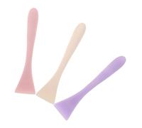 Hemobllo 3 Pièces Silicone Facial Mask Applicator Brush Ergonomic Jelly Spatula For Even Application Of Creams And Mud Masks Gentle Exfoliating Beauty Tool For Skincare Routine